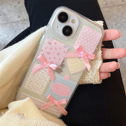 Coquette Ribbon Patchwork Phone Case