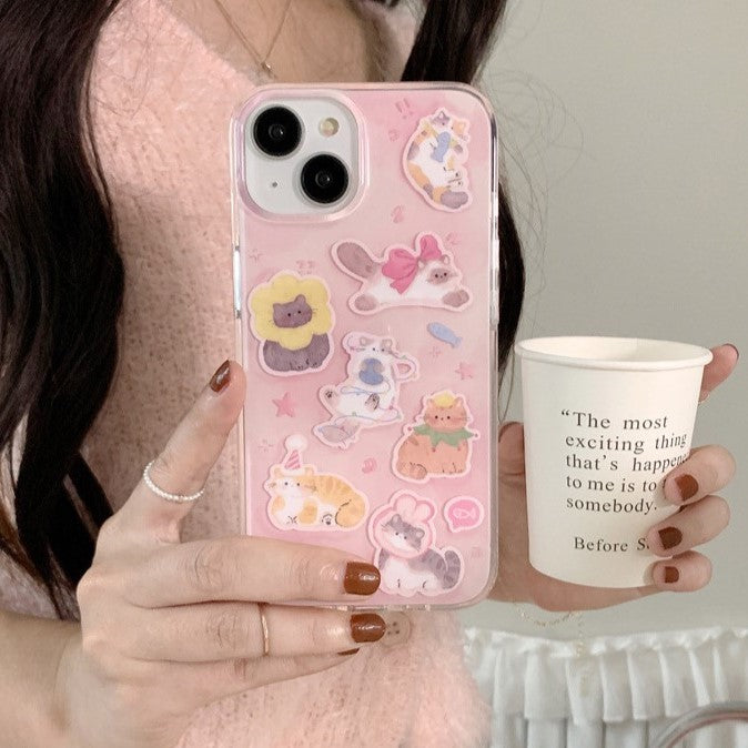 Pink Cat Party Phone Case