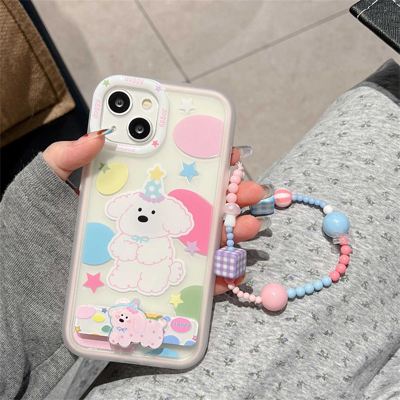 Birthday Star Poodle Phone Case + Attachable Mini Phone Stand