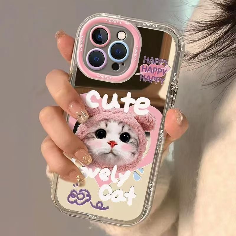 Cute Cat Mirror Phone Case